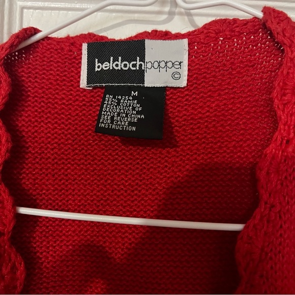 Red and Black Embroidered Vest - Picture 3 of 4